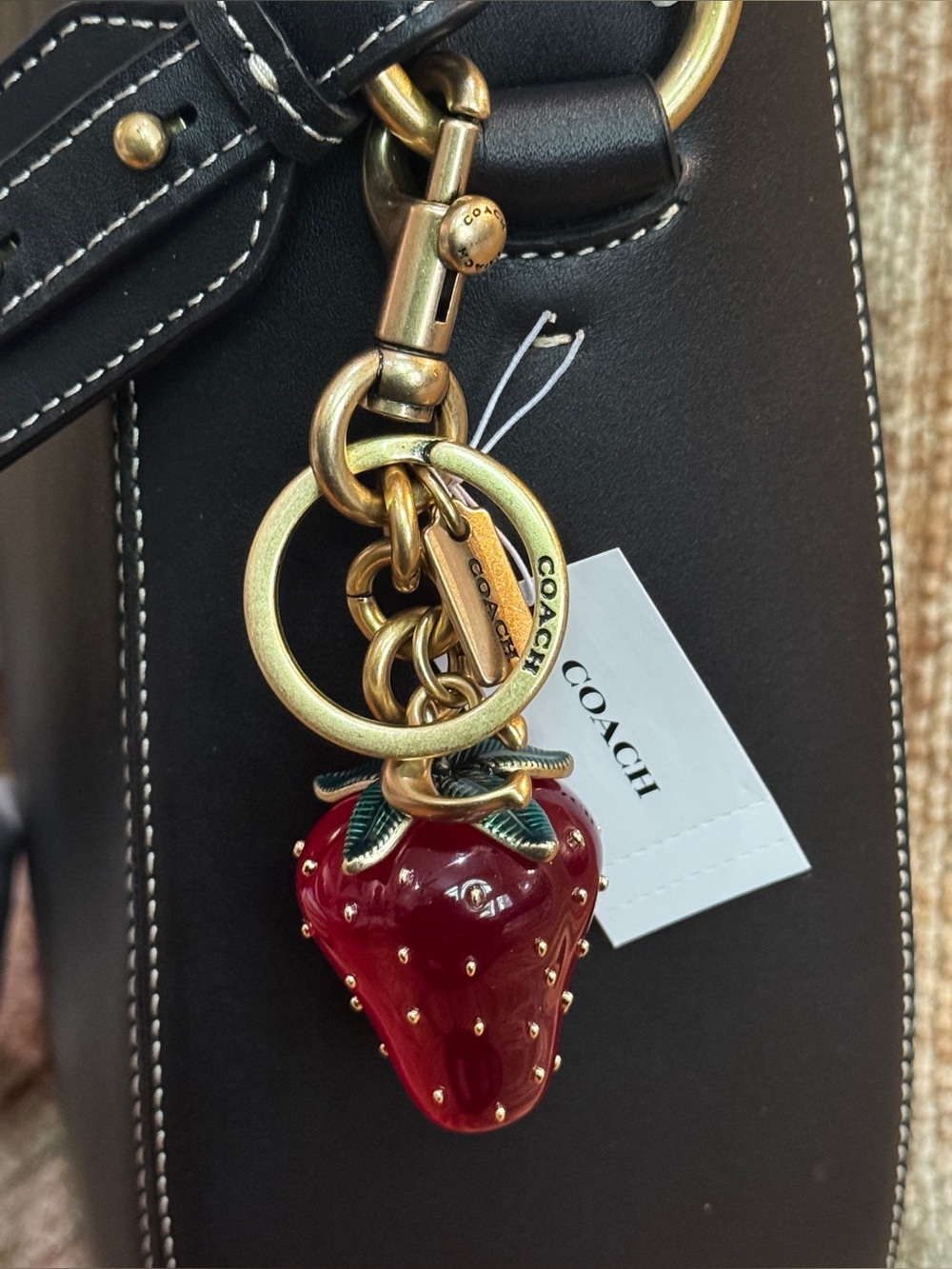 Coach Strawberry Authentic Bag Charm